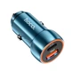Автомобільний зарядний пристрій 2 USB PD20W швидка зарядка для телефона QC3.0 + кабель Type-C, Blue, Hoco (6931474770387) - зображення 2