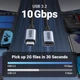 Кабель подовжувач UGREEN US372 USB Type C 3.1 Gen 2 PD100W 4K/60Hz 10Gbps 5A 1m Black (30205) - изображение 3