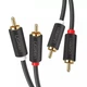 Кабель аудио Ugreen AV104 2RCA to 2RCA 0.5m Черный (50285) - изображение 1