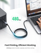 Кабель USB-C to USB type B 2.0 Ugreen US370 Printer Cable Black (80807) - изображение 4