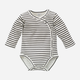 Дитячий боді-комбінезон Pinokio Happy Day Buttoned Longsleeve Bodysuit Stripped 62 см Білий/Чорний (5901033218347) - зображення 4