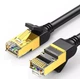 Інтернет кабель UGREEN NW107 Cat 7 F/FTP Патч корд 1.5m Black (11277) - зображення 1