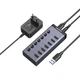 Концентратор USB 3.0 UGREEN CM481 HUB з додатковим живленням USB Type-C 7in1 Black (90307) - зображення 1