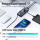 Концентратор USB 3.0 UGREEN CM481 HUB з додатковим живленням USB Type-C 7in1 Black (90307) - зображення 3