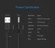 Кабель DC 3.5mm to USB Ugreen 10376 для зарядки 1m Black - изображение 9