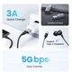 Адаптер USB-A 3.0 to USB-C UGREEN US276 з карабіном Space Gray (50533) - зображення 5