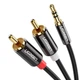 Кабель аудио Ugreen AV116 AUX 3.5 mm to 2RCA 1.5m Черный (10583) - изображение 1