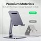 Металлическая подставка Ugreen LP134 для iPad Pro iPhone Xiaomi Grey (40393) - изображение 6