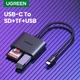 Кардридер 3в1 UGREEN CM387 USB C to SD Micro SD TF USB Card Reader Aluminium Gray (80798) - зображення 1