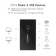 Концентратор KVM UGREEN US216 Switch Box 2in-4out USB 2.0 Black (30767) - зображення 2