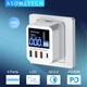 Зарядное устройство 40W Asometech WLX-A9T+ USB QC3.0, PD Type-C, 4 порта White - изображение 2
