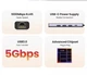 Концентратор Ugreen 60554 Ethernet-адаптер USB3.0 to RJ45 Gigabit Ethernet 3xUSB HUB з додатковим живленням Type-C NEW - зображення 10