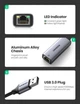 Мережевий адаптер 1000Mbps UGREEN USB 3.0 to RJ-45 Grey (50922) - зображення 10