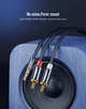 Кабель аудіо Ugreen AV116 AUX 3.5 mm to 2RCA 0.5m Чорний (20779) - зображення 4