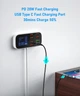 Зарядная станция 40W на 8 портов ASOMETECH A9D+ QC3.0 Type-C PD с ЖК-дисплеем Black - изображение 3