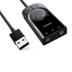 Звуковая внешняя USB карта UGREEN CM129 с регулятором громкости Черный (50599) - изображение 1