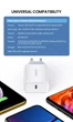 Зарядний пристрій USB-C PD 3.0 18 Вт Ugreen CD137 Qualcomm Quick charge 4.0 WHITE (60450) - зображення 8