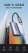 Кардридер USB-C 2 in 1 UGREEN CM401 Card Reader Type-C to SD/TF 4.0 Grey (15251) - зображення 10