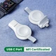 Бездротовий зарядний пристрій UGREEN CD144 для годинника Apple Watch MFi Type-C Білий (60709) - зображення 2