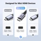 Кабель Ugreen HD163 Cable Mini HDMI to HDMI 2.1 8K 60Hz 1m Grey (15514) - изображение 7