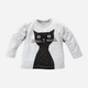 Дитяча футболка з довгими рукавами для дівчинки Pinokio Happy Day Longsleeve Blouse Kitten 104 см Світло-сіра (5901033219160) - зображення 3