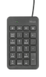 Клавіатура цифровая Trust Xalas, Black, USB, кутовий дизайн із 23 повнорозмірними низькопрофільними клавішами, 5 додаткових клавіш, 1,5 м (22221) - зображення 1