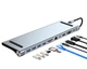 Хаб Док станція Deepfox-2003 11 в 1 USB Type-C концентратор для ноутбука 11 портів - зображення 3