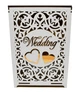 Свадебная Коробка для Денег "Wedding", Белый Сундук с Золотым Акрилом Копилка на Свадьбу ЛДВП 26х18 см - изображение 3