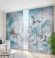 3D Фото Шторы PHOTODECOR "Бирюзовые Ирисы и бабочки над водой" - изображение 1