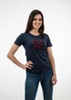 Футболка жіноча BOSS RELAXED-FIT T-SHIRT IN COTTON JERSEY WITH LOGO B-1076NV S - зображення 2
