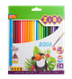 Олівці кольорові 24кол. ZiBi 2476 KIDS Line АКВАРЕЛЬ супер м'які + пензлик, /ZB.2476/ - изображение 1