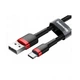 Кабель USB 2.0 AM-Type-C M Baseus CATKLF-U91 3м20V/3A 60W Red/Black - изображение 2