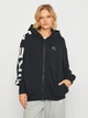 Толстовка на молнии утепленная с капюшоном оверсайз женская Nike Air Fleece FB8047-010 S Черный/Белый (196609041664) - изображение 1