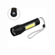 Компактный мощный аккумуляторный LED фонарик USB COP BL-511 158000 W Черный (SN9QI5287) - изображение 8