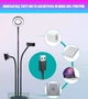 Набор блогера 3 в 1: Светодиодная кольцевая лампа с led подсветкой и гибким штативом с держателем для телефона и микрофона на подставке - изображение 3