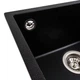 Мойка для кухни PLATINUM гранитная 4040 RUBA 440x440мм квадратная врезная без сифона черная PLS-A40848 - изображение 5