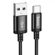 Кабель зарядки и передачи данных Hoco X91 Radiance charging USB to Type-C 3m, 3A black - изображение 1