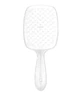 Расчёска для наращенных волос, продувная Superbrush. Прозрачная/белая - изображение 2