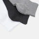 Набор женских носков коротких хлопковых Levi\'s Mid Cut Batwing Logo Recycled Cotton 3P 701224673-003 коттон 35/38 3 пары Grey Combo (8720245507219) - изображение 3