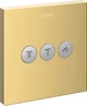 Наружная часть переключающего вентиля HANSGROHE ShowerSelect 15764990 золото 3 потребителя - изображение 1