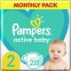Pieluchy Pampers Active Baby Rozmiar 2 (4-8 kg) 228 szt (8006540181102) - obraz 1