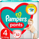 Pieluchomajtki Pampers Pants Rozmiar 4 (9-15 kg) 52 szt (8006540069264) - obraz 1