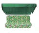 Комплект подушек для качелей eGarden Caribe 170x110x6 зеленый тент 120x200 - изображение 1