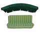 Комплект подушок для гойдалки eGarden Verrano 180x110x6 темно-зелений тент 120x210 - зображення 1