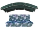 Комплект подушок для гойдалки eGarden Orchid 170x110x6 зелений округлий тент 120x210 - зображення 1
