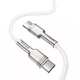 Кабель BASEUS CATJK-C02 Type-C to Type-C Cafule Series Metal Data Cable |100см, 5A, 100W, PD| white - изображение 2