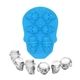 Силиконовая форма для льда 3D skull ice Bridi blue 6 черепов - изображение 4