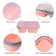 Складний Ланч Бокс на 3 секції із столовим прибором collapsible silicone lunch box Рожевий - изображение 3