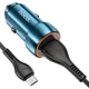 Автомобільний зарядний пристрій HOCO Z46 Blue shield single port QC3.0 18W (Micro) Sapphire Blue (6931474770301) - зображення 1
