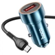 Автомобільний зарядний пристрій HOCO Z46 Blue shield single port QC3.0 18W (Micro) Sapphire Blue (6931474770301) - зображення 3